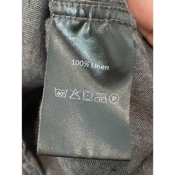 TODD SNYDER Men's 100% LINEN Casual Button Down Shirt Long Sleeve Grey Size XXL - Picture 4 of 9